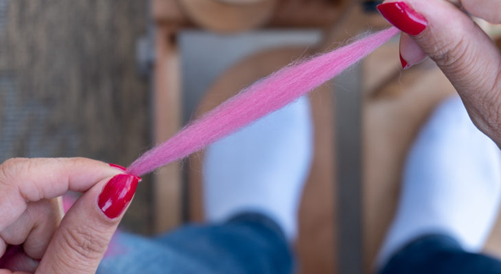 how to fix a slub in handspun yarn